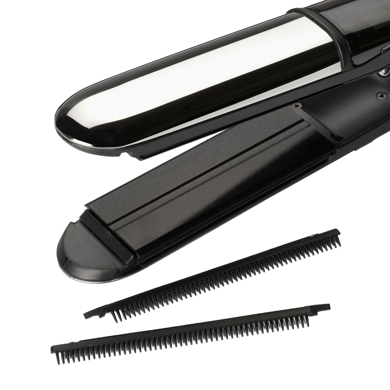 Placă de îndreptat părul babyliss 2 in 1 steam shine st496e, negru | argintiu 10