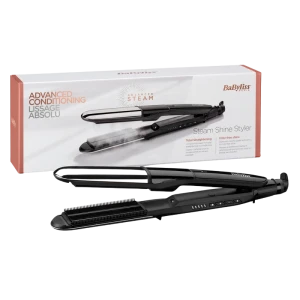 Placă de îndreptat părul babyliss 2 in 1 steam shine st496e, negru | argintiu Thumbnail 2