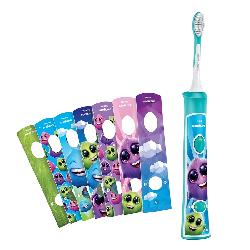 Звуковая зубная щетка philips sonicare for kids hx6322/04, бирюзовый 7