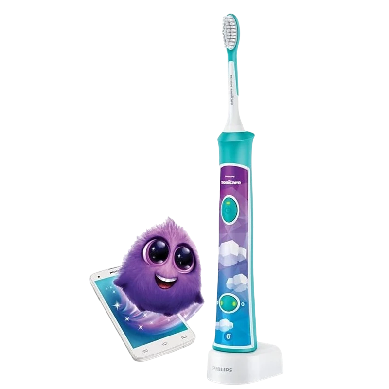 Звуковая зубная щетка philips sonicare for kids hx6322/04, бирюзовый 15