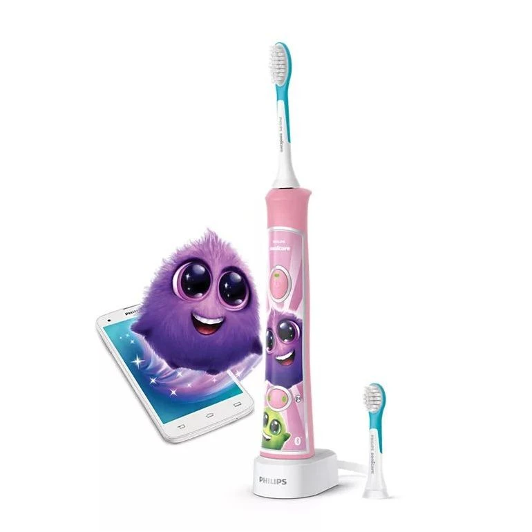 Periuța de dinți electrică sonică philips hx6352/42, roz 10