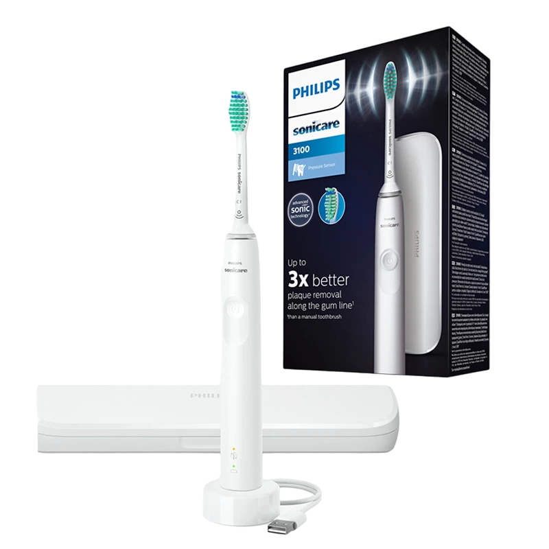 Periuța de dinți electrică sonică philips hx3673/13, alb 2