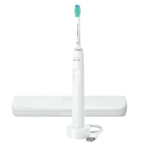 Электрическая звуковая зубная щетка philips hx3673/13, белый