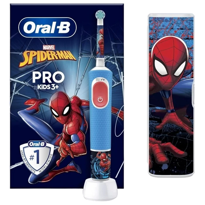 Periuță de dinți electrică braun kids vitality pro d103 spiderman, albastru 6