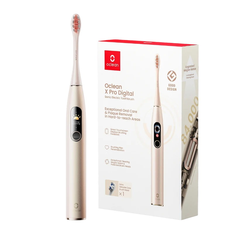 Periuța de dinți electrică sonică xiaomi oclean x pro digital, auriu 5