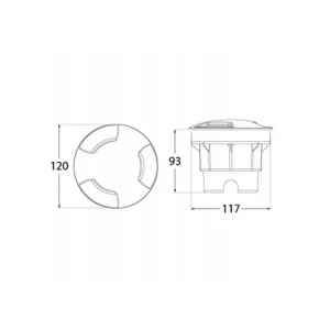 Corp de iluminat încastrat în sol ceci 120 3l 3 w gx53 410 lm 220 - 240 v ip65 fumagalli Thumbnail 3