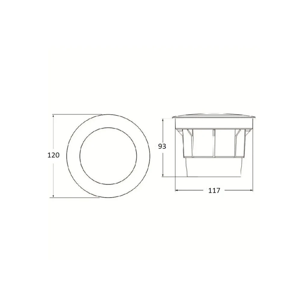 Corp de iluminat încastrat în sol ceci 120 3 w gx53 350 lm 220 - 240 v ip67 fumagalli 2