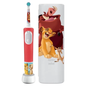 Periuță de dinți electrică braun oral-b pro kids lion king set, roșu | negru Thumbnail 5