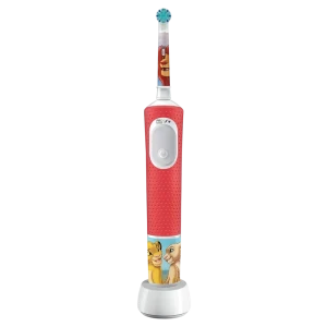 Periuță de dinți electrică braun oral-b pro kids lion king set, roșu | negru