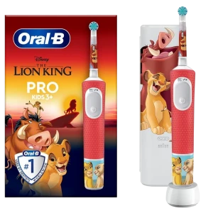 Periuță de dinți electrică braun oral-b pro kids lion king set, roșu | negru Thumbnail 4