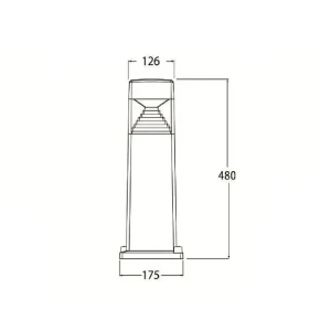 Светильник fumagalli ester 500 stilp 7 вт 480 мм gx53 220 - 240 в ip55 Thumbnail 2