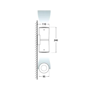 Светильник franca 90 2l 7 вт gu10 220 - 240 в ip55 fumagalli Thumbnail 3