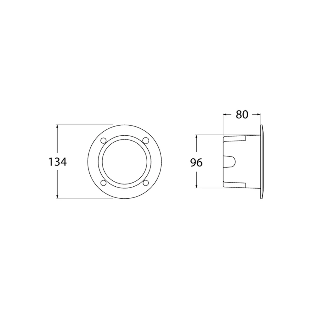 Светильник leti 100 3 вт gx53 350 лм 220 - 240 в ip66 fumagalli 2