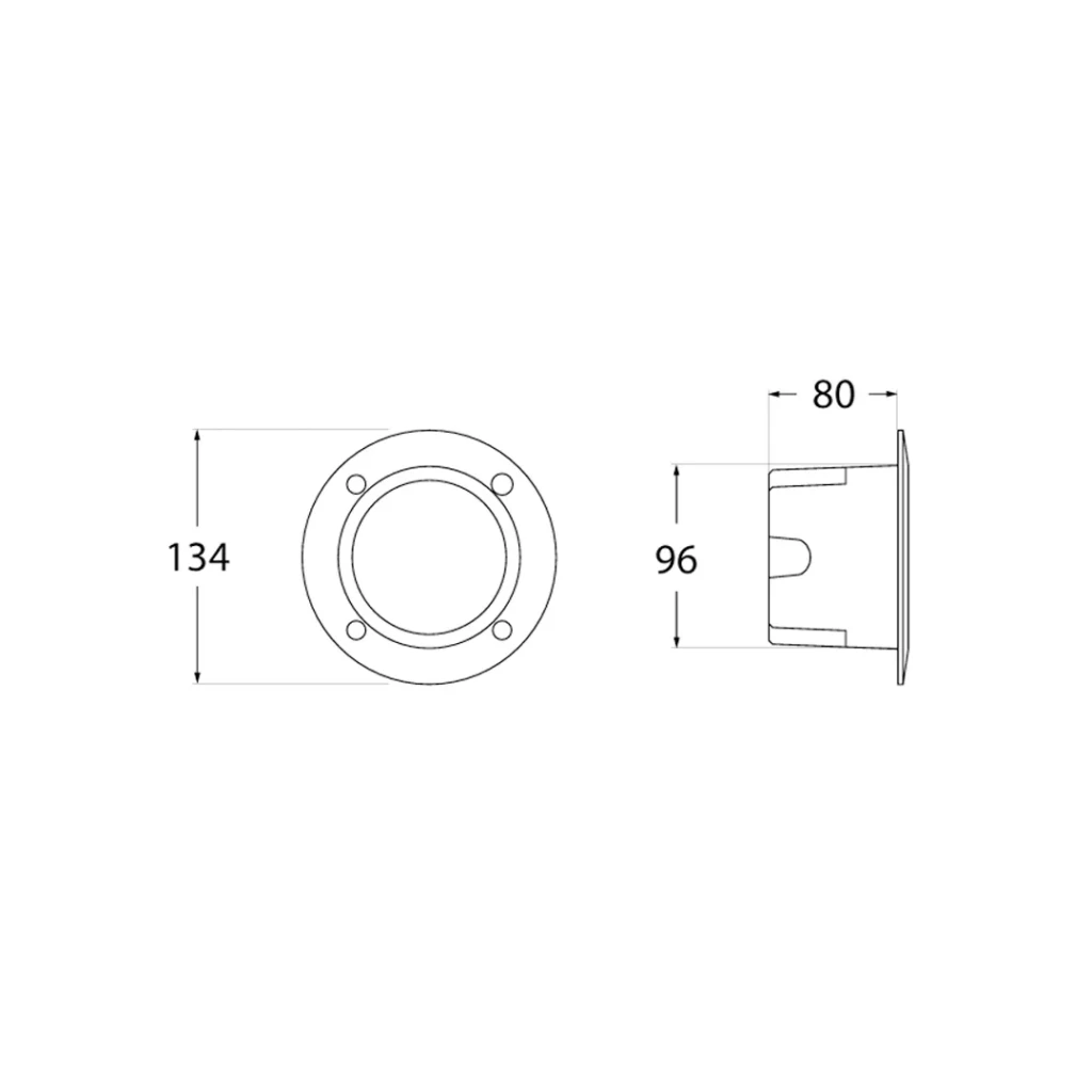 Светильник leti 100 3 вт gx53 350 лм 220 - 240 в ip66 fumagalli 2