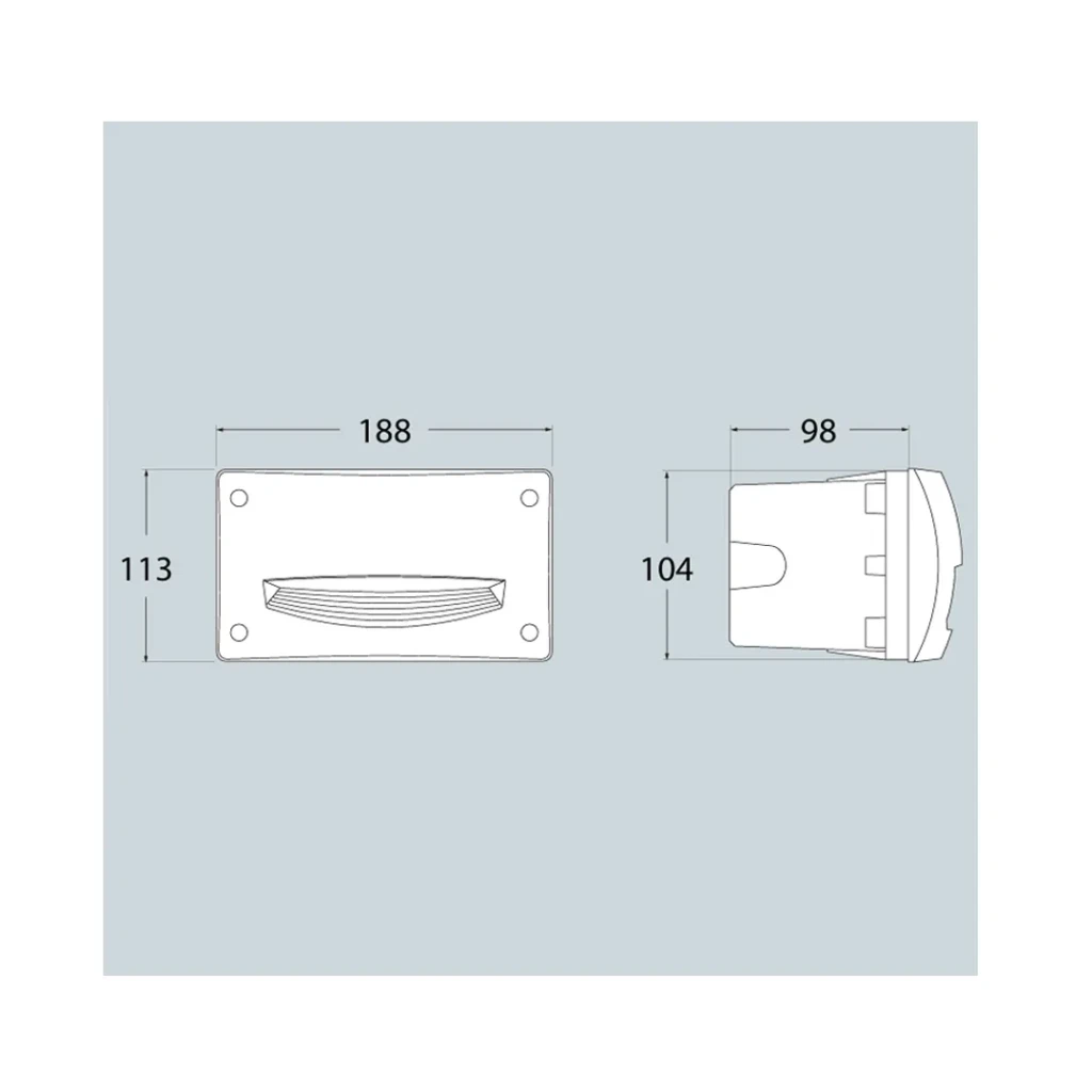 Светильник leti 200 hs 3 вт gx53 350 лм 220 - 240 в ip66 fumagalli 2