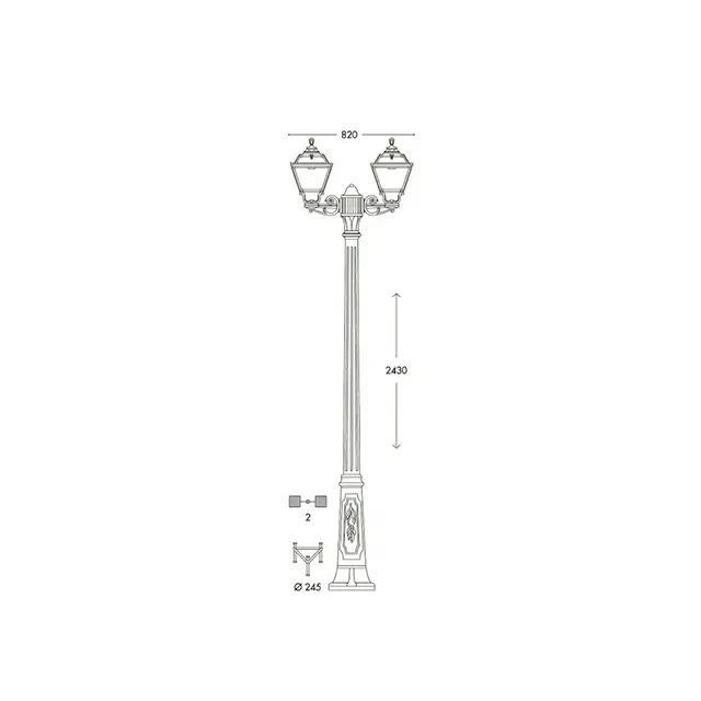 Уличный светильник bisso/golia 2l 8.5 вт e27 ip55 2700 - 4000 - 6500k 220 - 240 в fumagalli 2