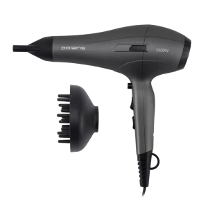Фен polaris phd2600aсi, 2600вт, графитовый