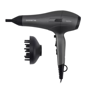 Фен Polaris PHD2600AСi, 2600Вт, Графитовый