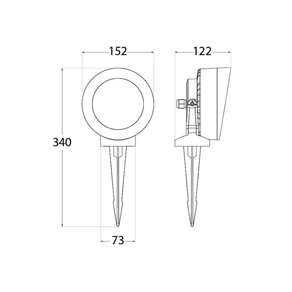 Corp de iluminat tommy el spike 10 w gx53 220 - 240 v ip66 fumagalli 2