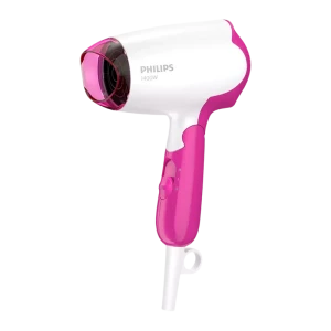 Uscător de păr compact Philips DryCare Essential BHD003/00, 1400 W, Alb | Roz