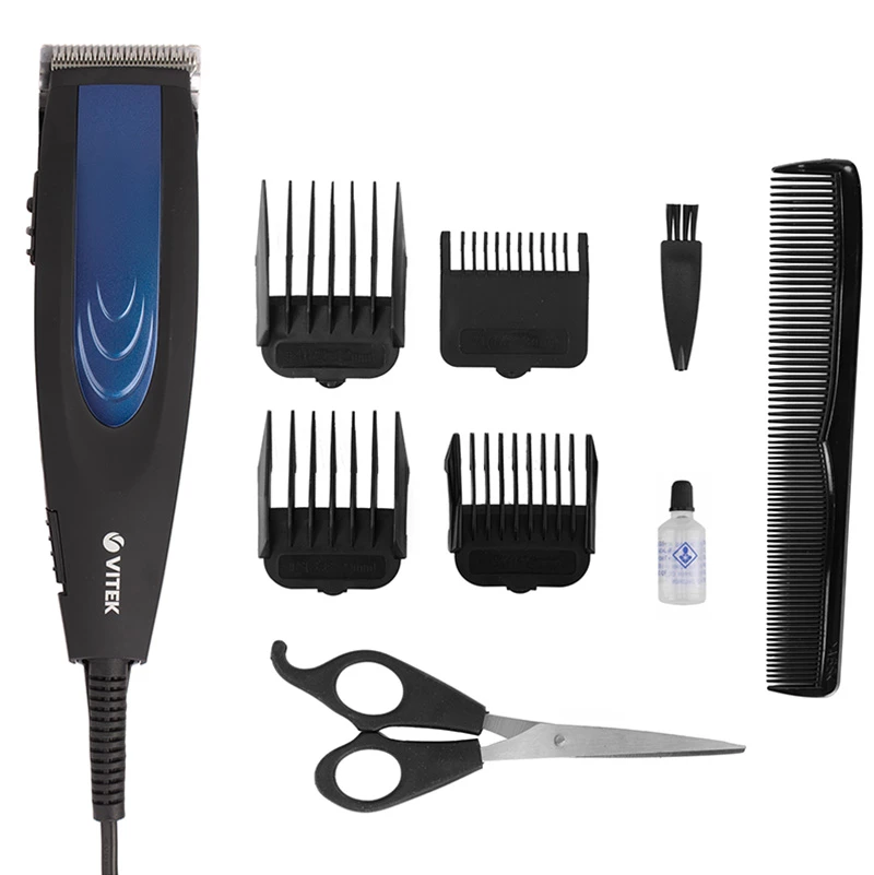 Машинка для стрижки vitek vt-2576, черный | синий 6