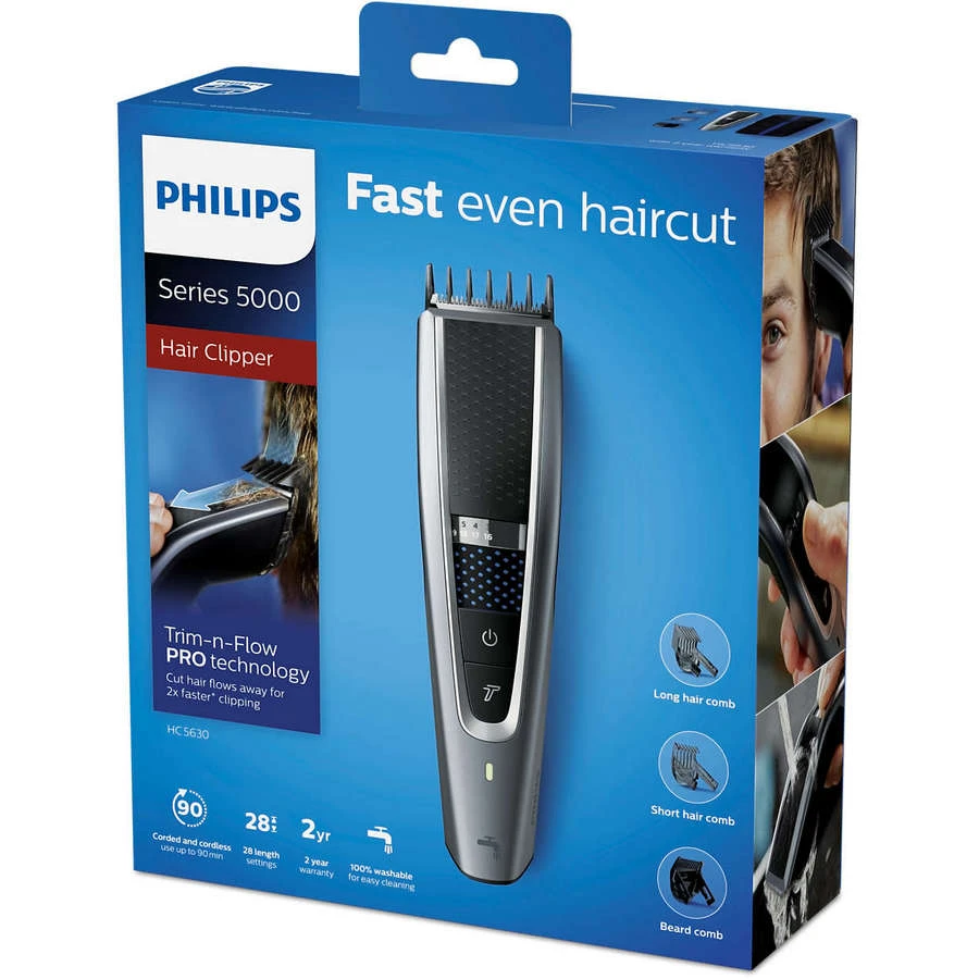 Aparat de tuns philips series 5000 hc5630/15, argintiu | negru 6