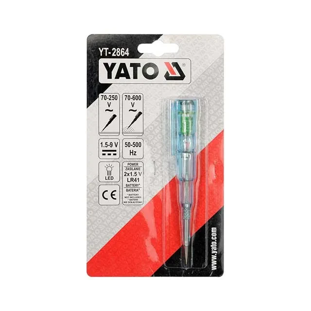 Тестер фазы 2864 70 - 250 в yato 2