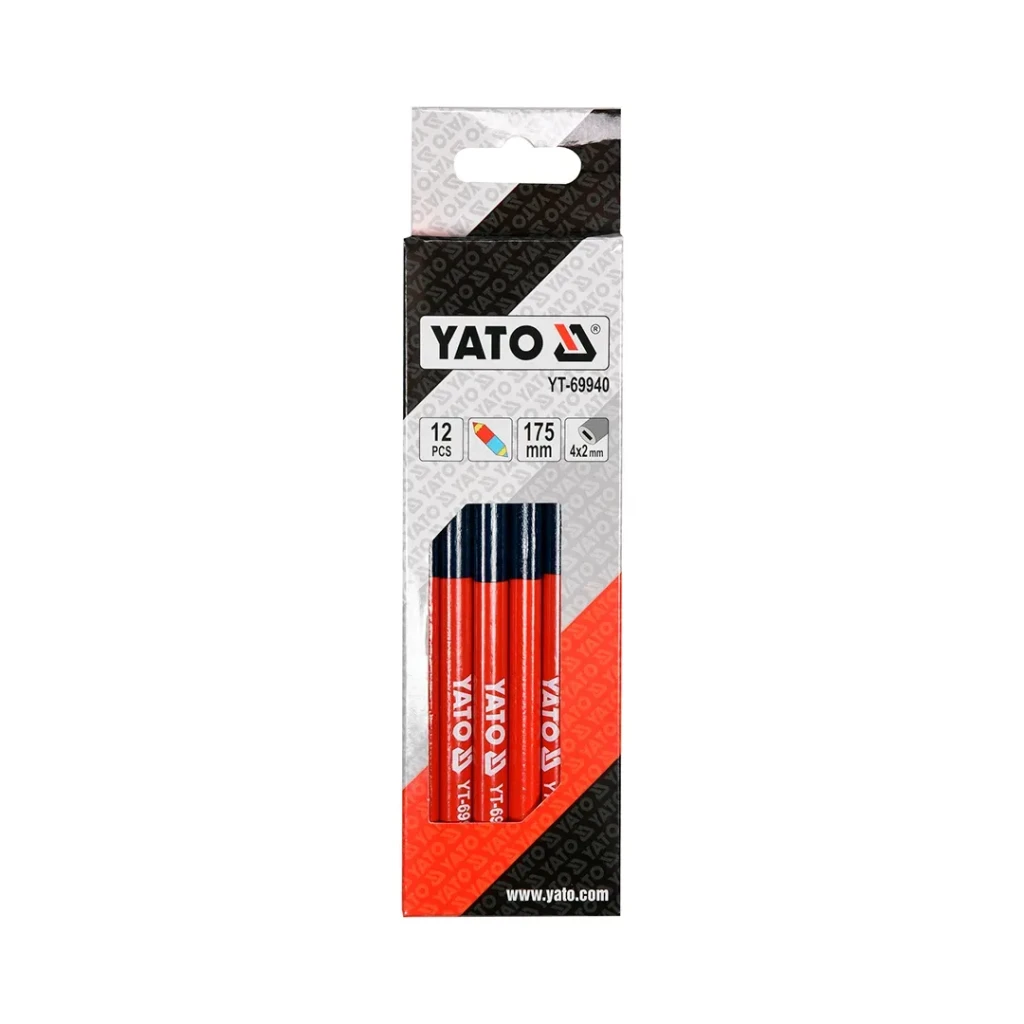 Creion pentru construcție 69940 175 mm albastru/roșu yato 2