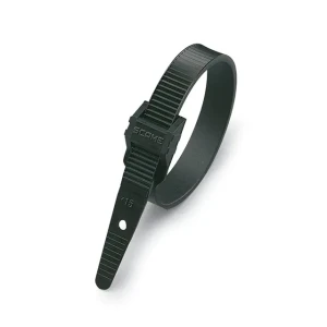 Curelușă scame 360 x 9 mm negru plastic