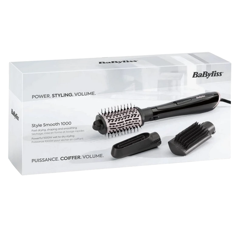 Uscător de păr-perie babyliss as128e, 1000w, negru 4