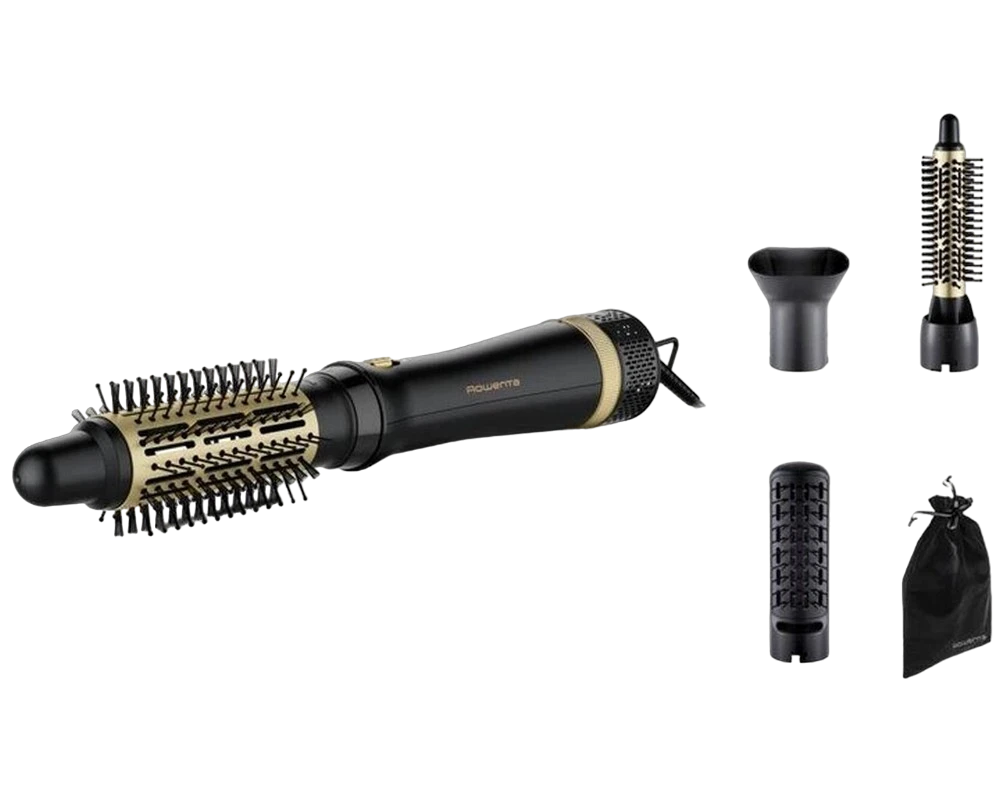Uscător de păr-perie rowenta cf6330f0, 800w, negru/auriu 5