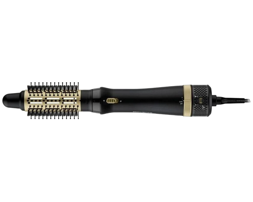 Uscător de păr-perie rowenta cf6330f0, 800w, negru/auriu 6