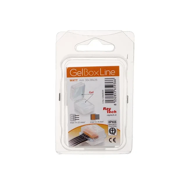 Cutie conector cu gel raytech watt 30 x 42 x 26 mm 3 x 2.5 mm2, 5 x 4 mm2 2
