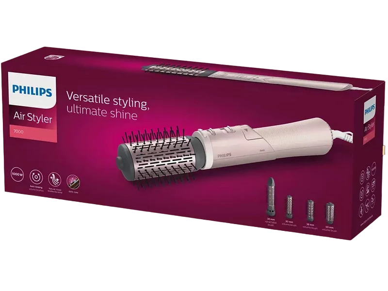 Uscător de păr-perie philips bha735/00, 1000w, roz 7