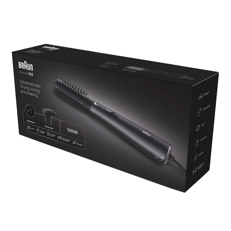 Фен-щётка braun as4.2, 1000вт, чёрный 7
