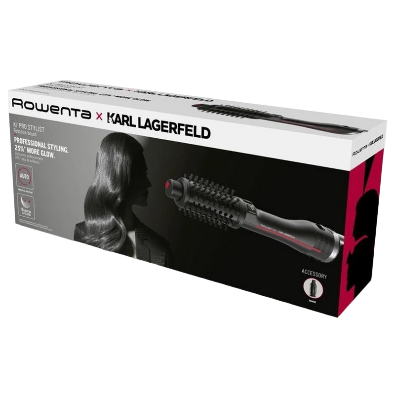 Фен-щётка rowenta karl lagerfeld k/pro stylist cf961lf0, 750 вт, чёрный 2