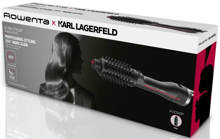 Фен-щётка rowenta karl lagerfeld k/pro stylist cf961lf0, 750 вт, чёрный 7