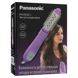 Фен-щётка panasonic eh-ka22-v865, 600вт, фиолетовый Thumbnail 2