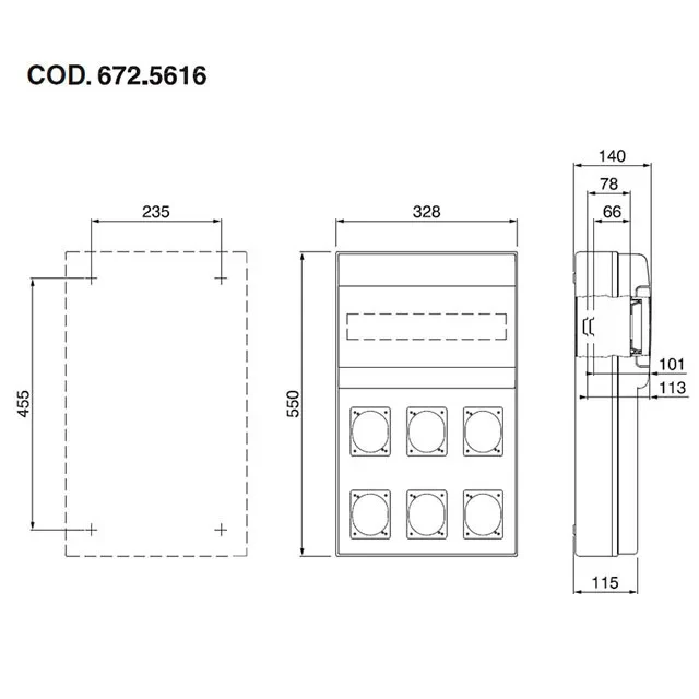Cutie pentru automate 16 module ip66 scame 2
