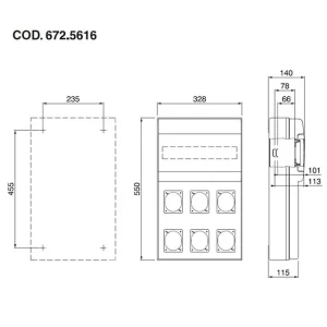 Cutie pentru automate 16 module ip66 scame Thumbnail 2