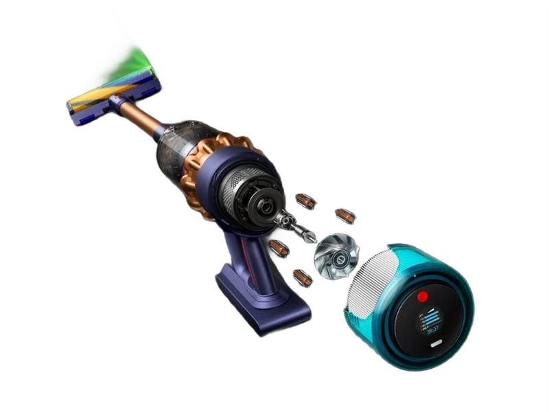 Вертикальный пылесос dyson dyson gen5detect absolute, синий | медный 14