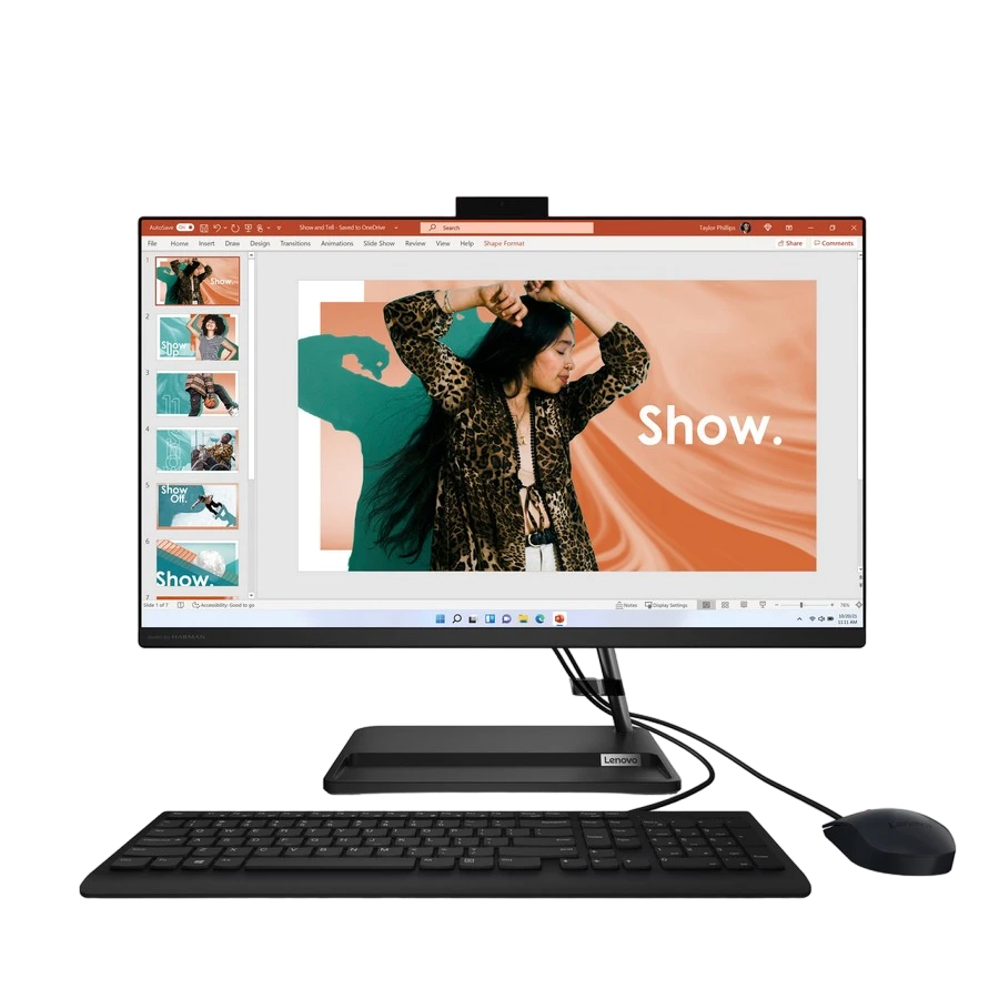 Computer all-in-one lenovo ideacentre 3 27iap7, 27", intel core i7-13620h, 16gb/1024gb, fără so, negru 3