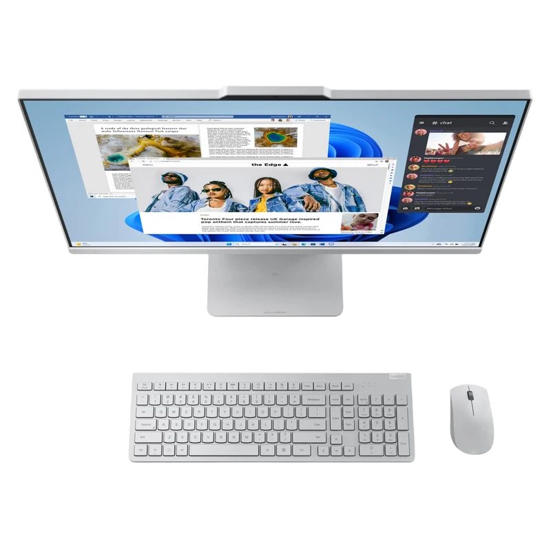 Computer all-in-one lenovo ideacentre aio 27arr9, 27", amd ryzen 7 7735hs, 16gb/1024gb, fără so, cloud grey 4