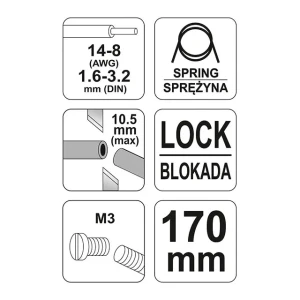 Clește tăietor și decablator 1.6 - 3.2 mm² 3 mm 170 mm yato Thumbnail 3