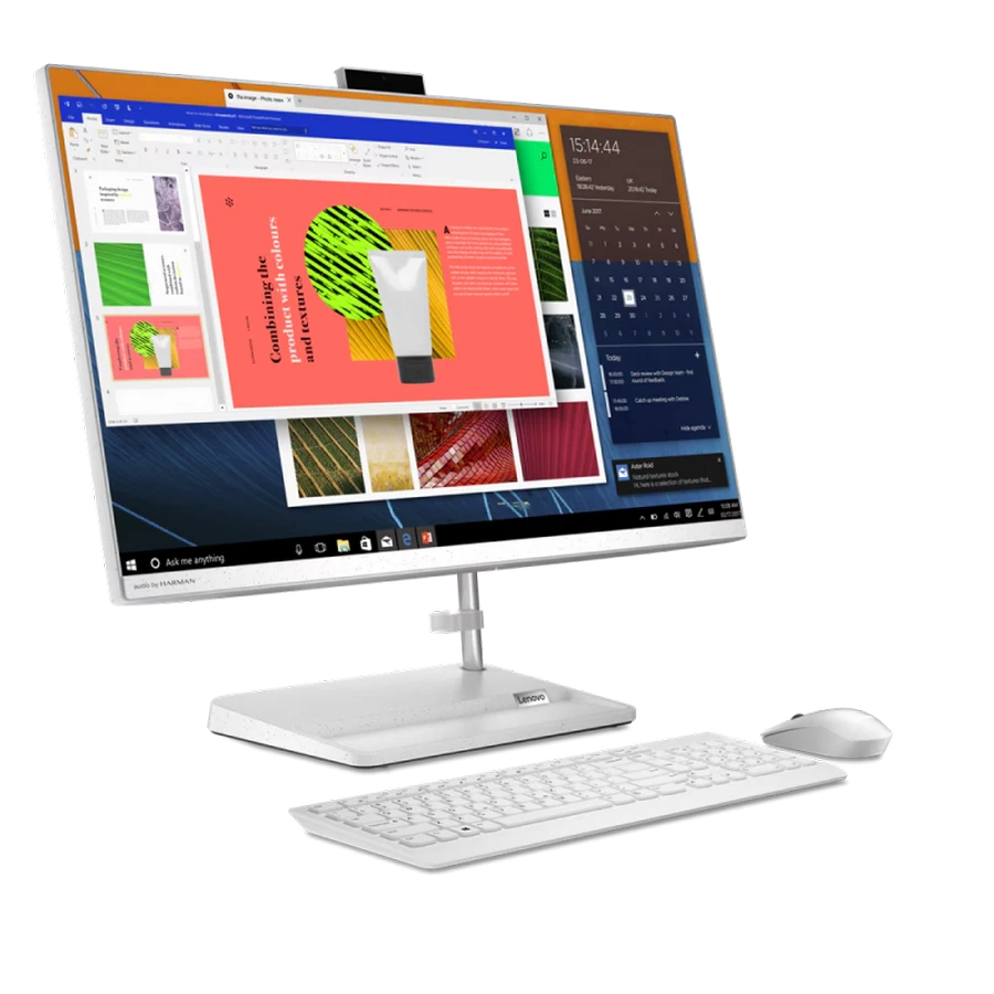 Computer all-in-one lenovo ideacentre 3 27alc6, 27", amd ryzen 5 7430u, 16gb/512gb, fără so, alb 10