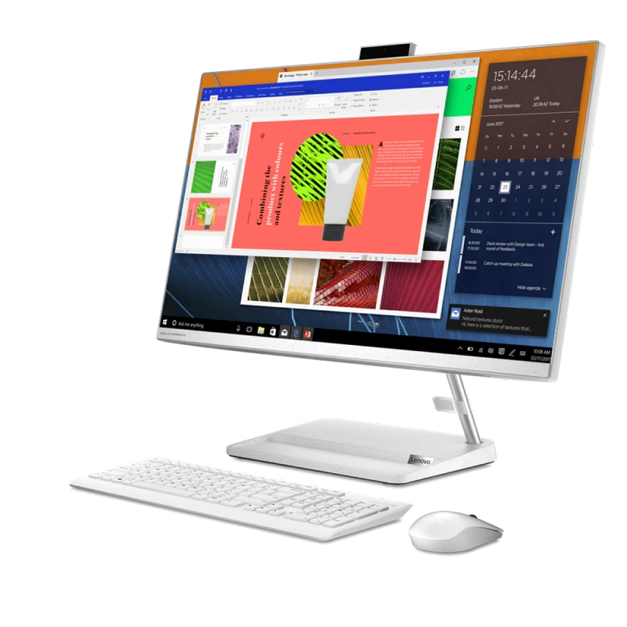Computer all-in-one lenovo ideacentre 3 27alc6, 27", amd ryzen 5 7430u, 16gb/512gb, fără so, alb 9
