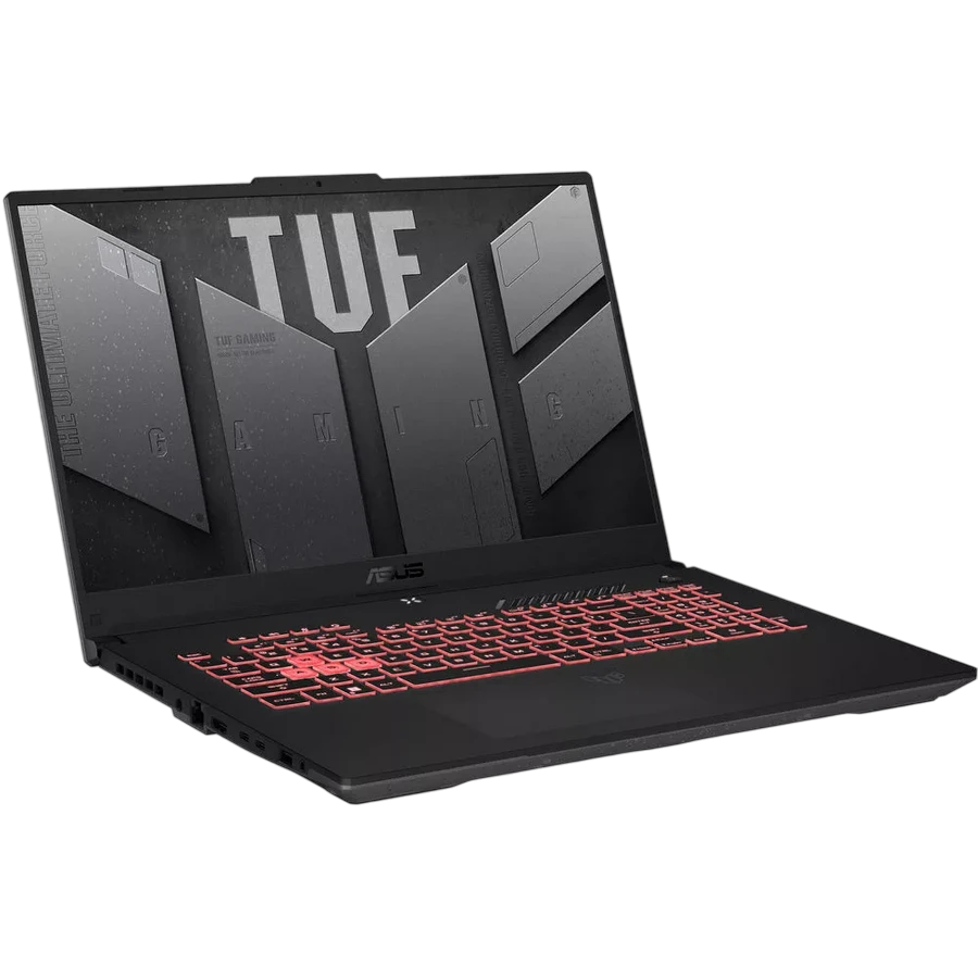 Laptop gaming 17,3" asus tuf gaming a17 fa707nvr, mecha gray, amd ryzen 7 7435hs, 16gb/1024gb, fără so 9