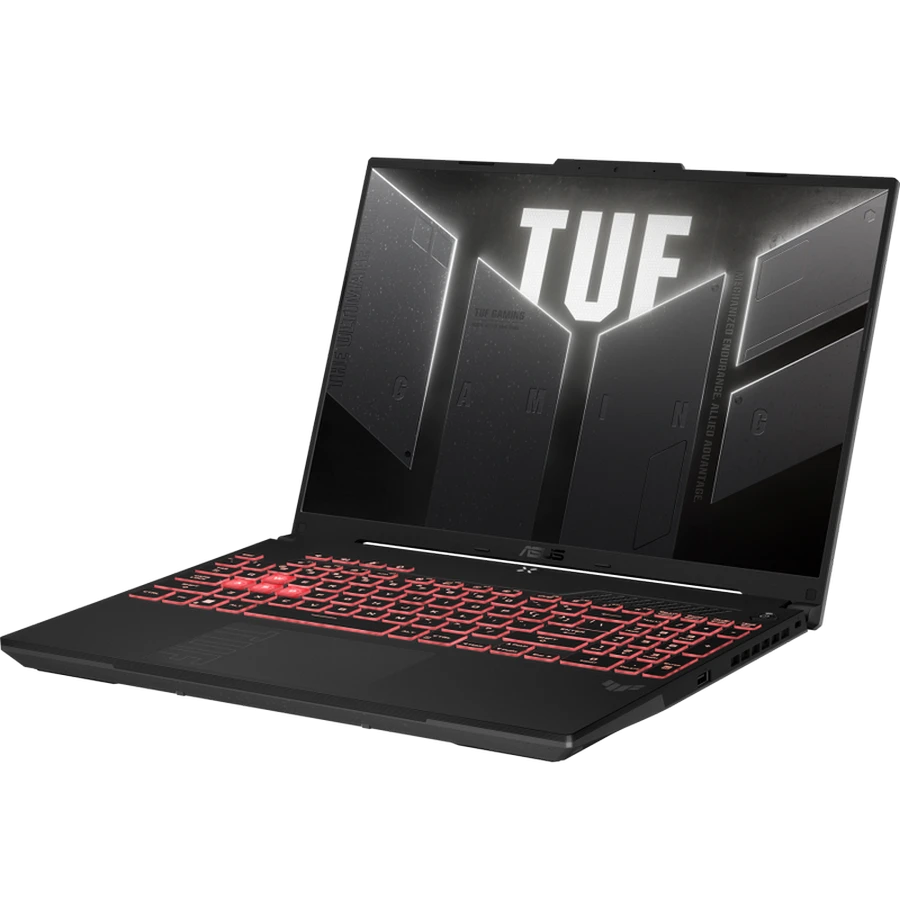 Laptop gaming 16" asus tuf gaming a16 fa607pi, mecha gray, amd ryzen 9 7845hx, 32gb/1024gb, fără so 4