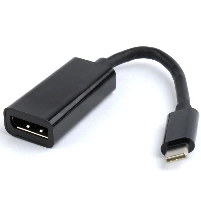 Видеоадаптер cablexpert a-cm-dpf-01, type-c - displayport (f), 0,15м, чёрный 2