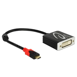 Видеоадаптер APC Electronic APC-631003, Type-C - DVI-D (F), 0,1м, Чёрный